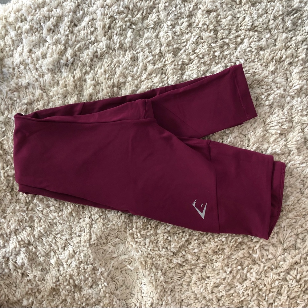 Gymshark - Dark Ruby Leggings - Size Small